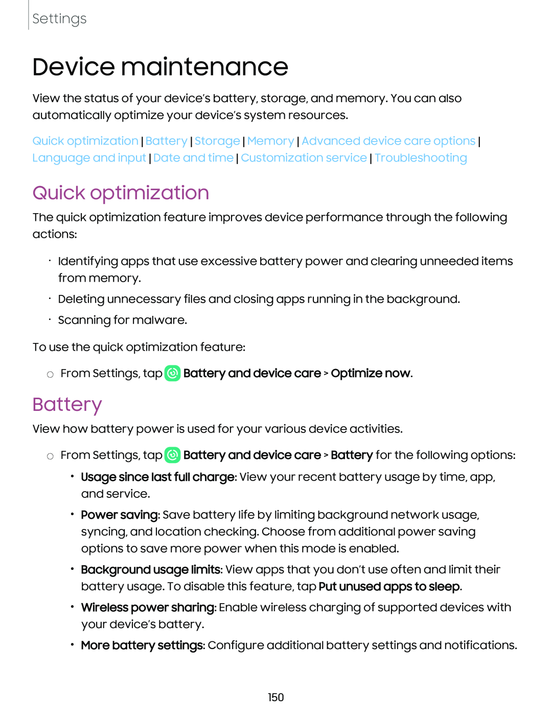 Quick optimization Galaxy S10 Verizon