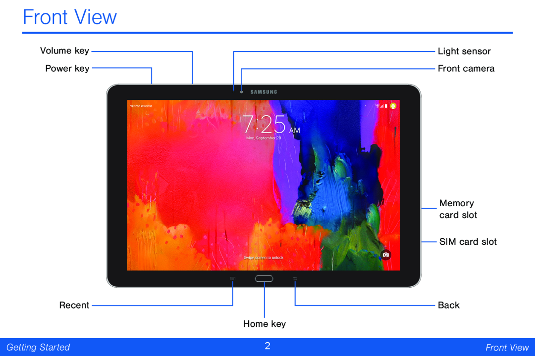 Front View Galaxy Note Pro 12.2 Verizon