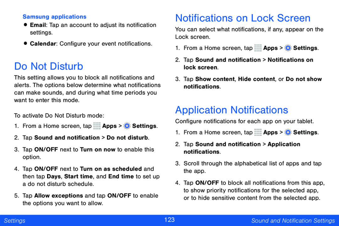 Application Notifications Galaxy Note Pro 12.2 Verizon