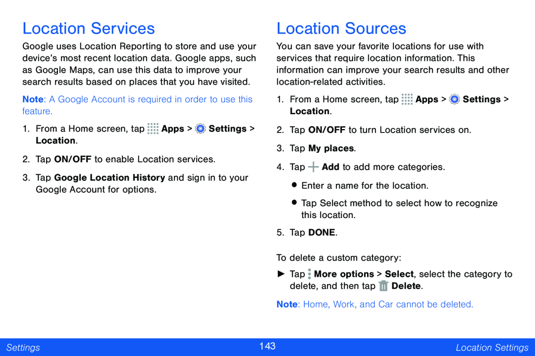 Location Sources Galaxy Note Pro 12.2 Verizon