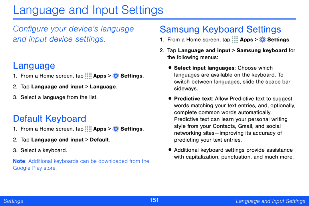 Samsung Keyboard Settings Galaxy Note Pro 12.2 Verizon