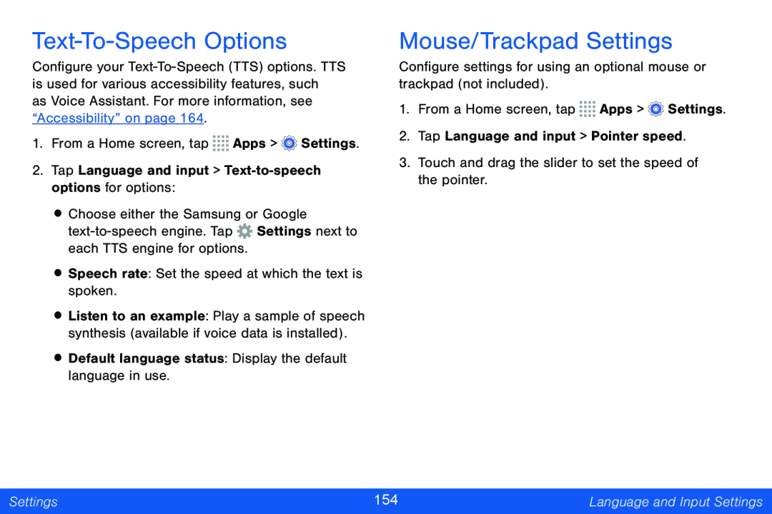 Text-To-SpeechOptions Mouse/Trackpad Settings