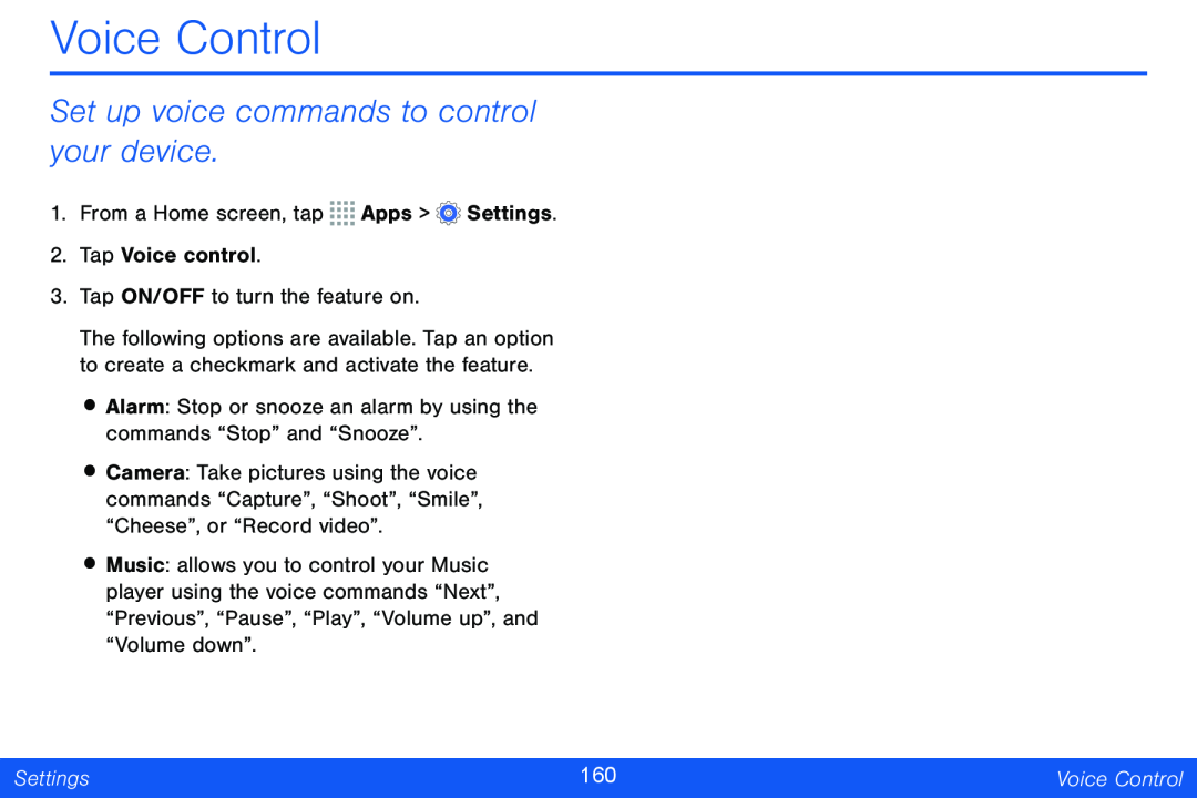 Set up voice commands to control your device Galaxy Note Pro 12.2 Verizon