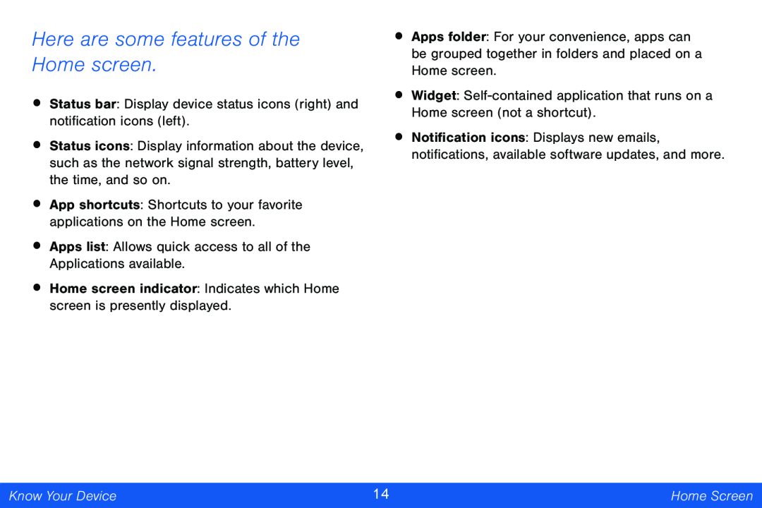 Here are some features of the Home screen Galaxy Note Pro 12.2 Verizon