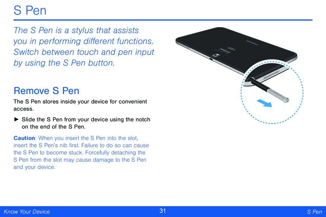 Remove S Pen Galaxy Note Pro 12.2 Verizon