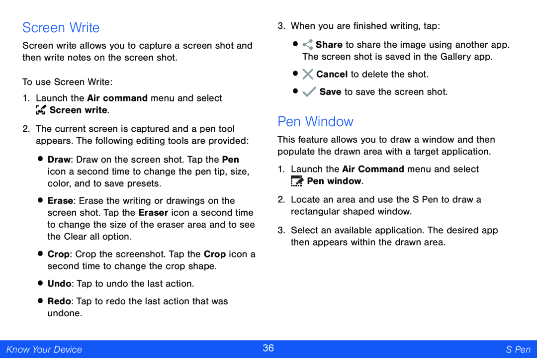 Screen Write Galaxy Note Pro 12.2 Verizon