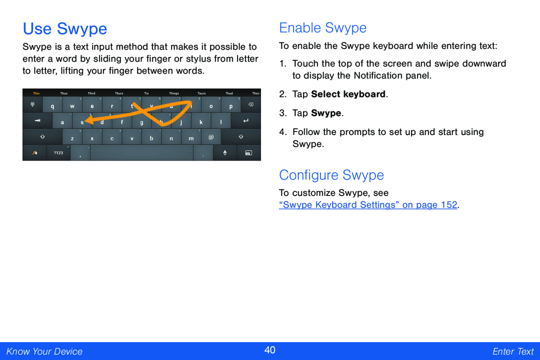 Enable Swype Configure Swype