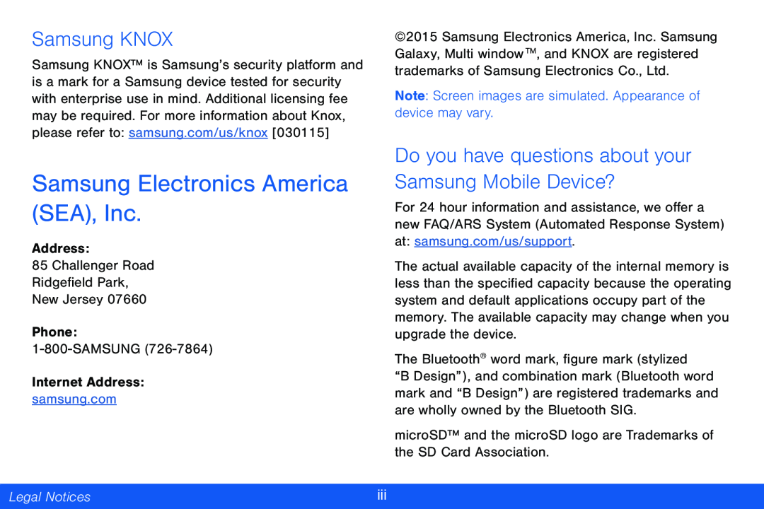 Samsung Electronics America (SEA), Inc Galaxy Note Pro 12.2 Verizon