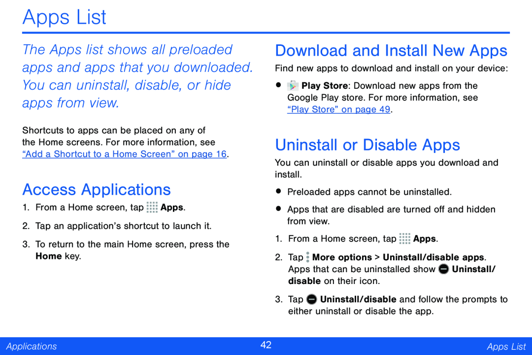 Access Applications Download and Install New Apps