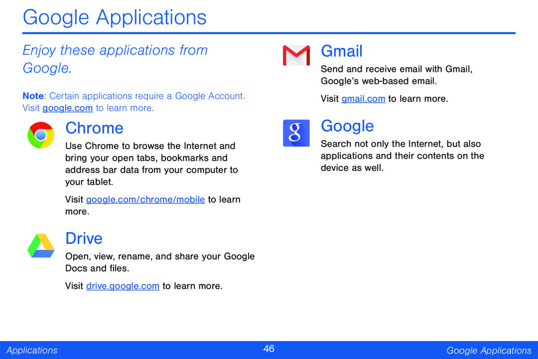 Enjoy these applications from Google Chrome