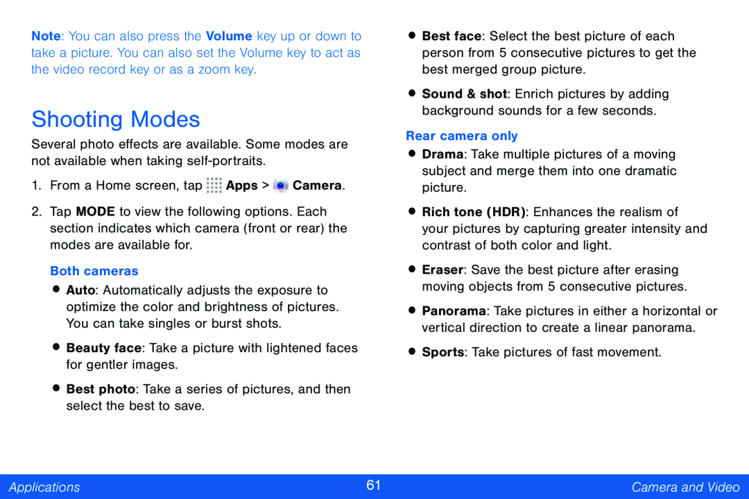 Shooting Modes Galaxy Note Pro 12.2 Verizon