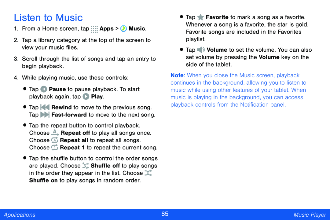 Listen to Music Galaxy Note Pro 12.2 Verizon