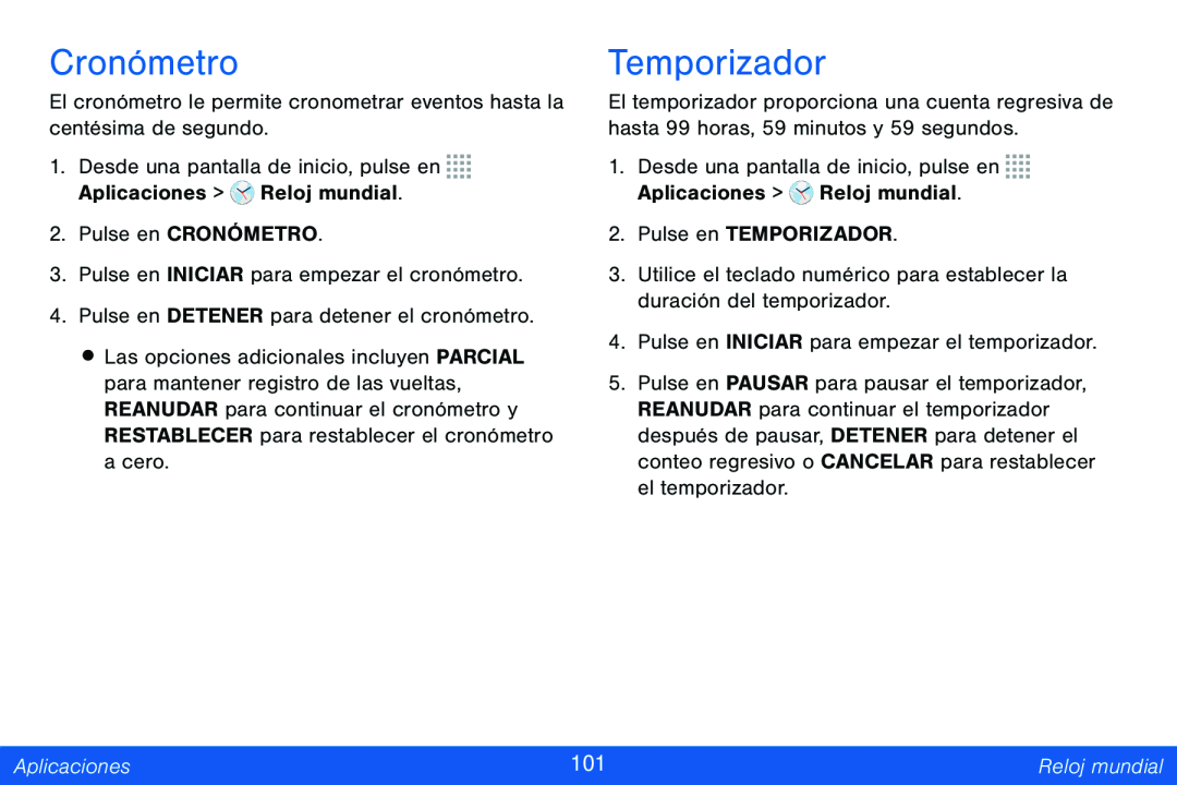 Temporizador Galaxy Note Pro 12.2 Verizon