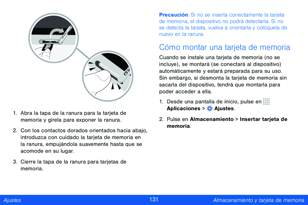 Cómo montar una tarjeta de memoria Galaxy Note Pro 12.2 Verizon