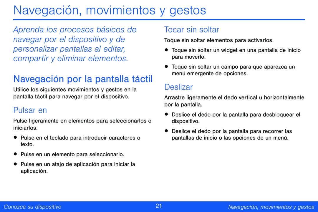 Tocar sin soltar Galaxy Note Pro 12.2 Verizon