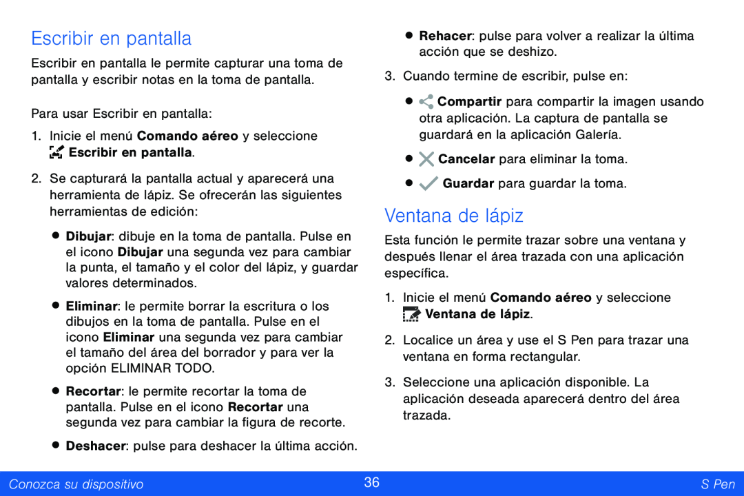 Escribir en pantalla Galaxy Note Pro 12.2 Verizon