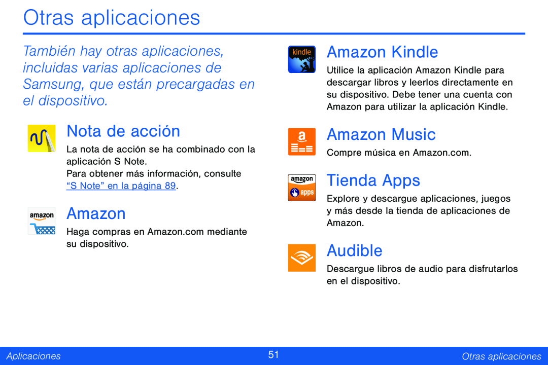 Nota de acción Amazon