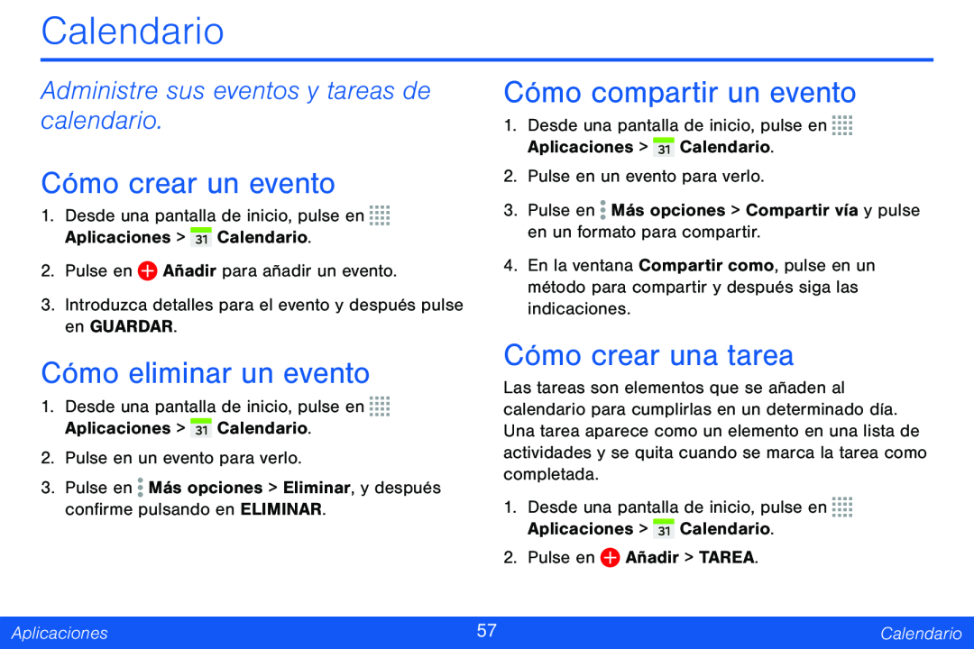 Administre sus eventos y tareas de calendario Cómo compartir un evento