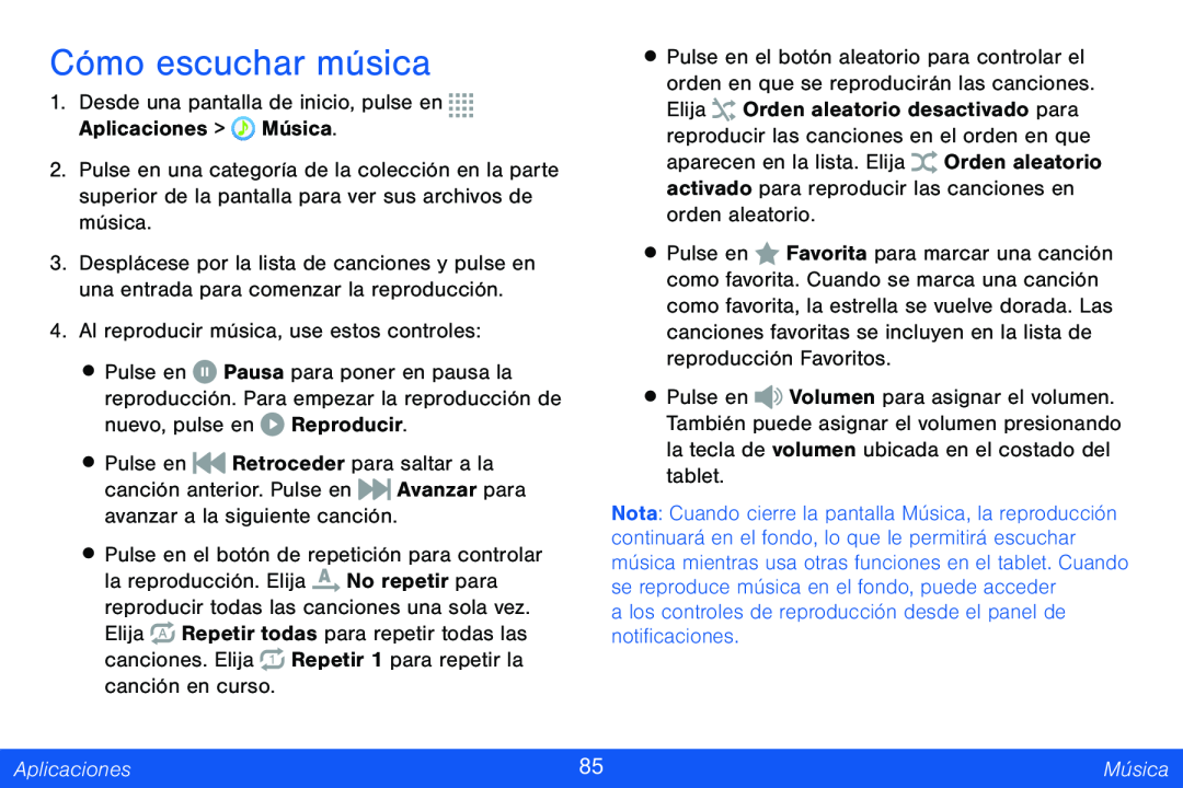 Cómo escuchar música Galaxy Note Pro 12.2 Verizon