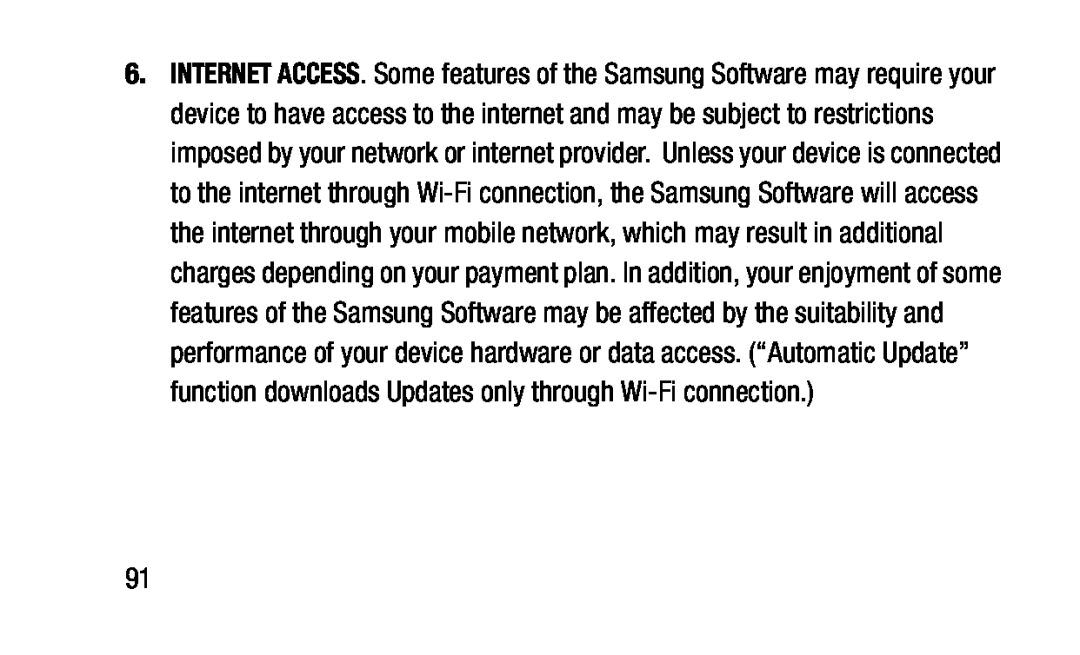 INTERNET ACCESS Galaxy Note Pro 12.2 Wi-Fi