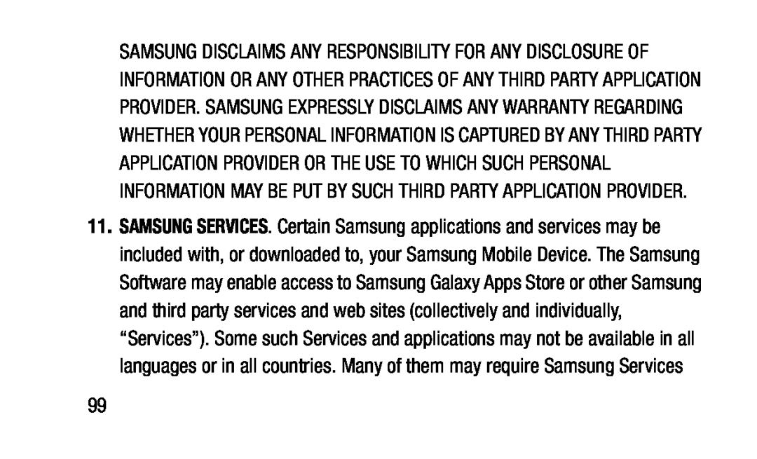 SAMSUNG SERVICES