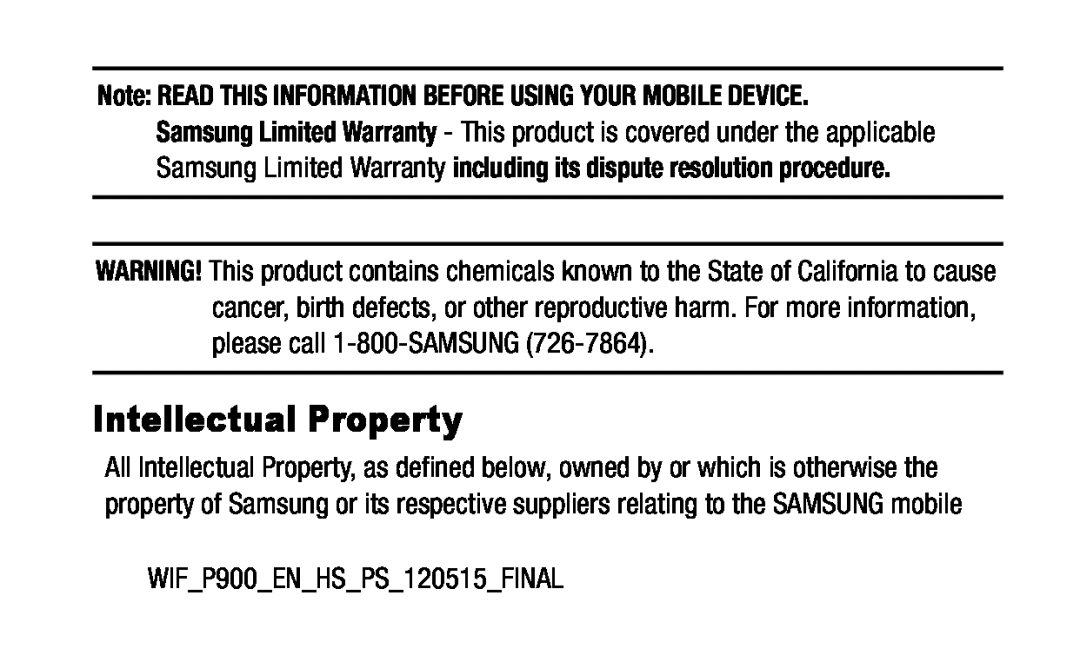 Intellectual Property Galaxy Note Pro 12.2 Wi-Fi