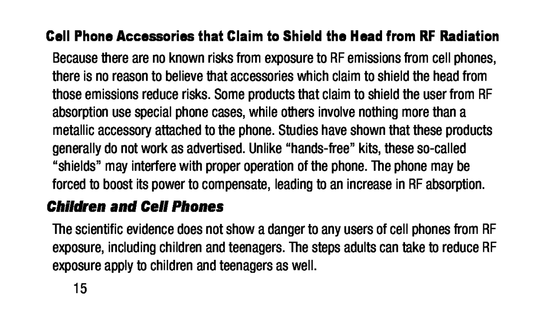 Children and Cell Phones