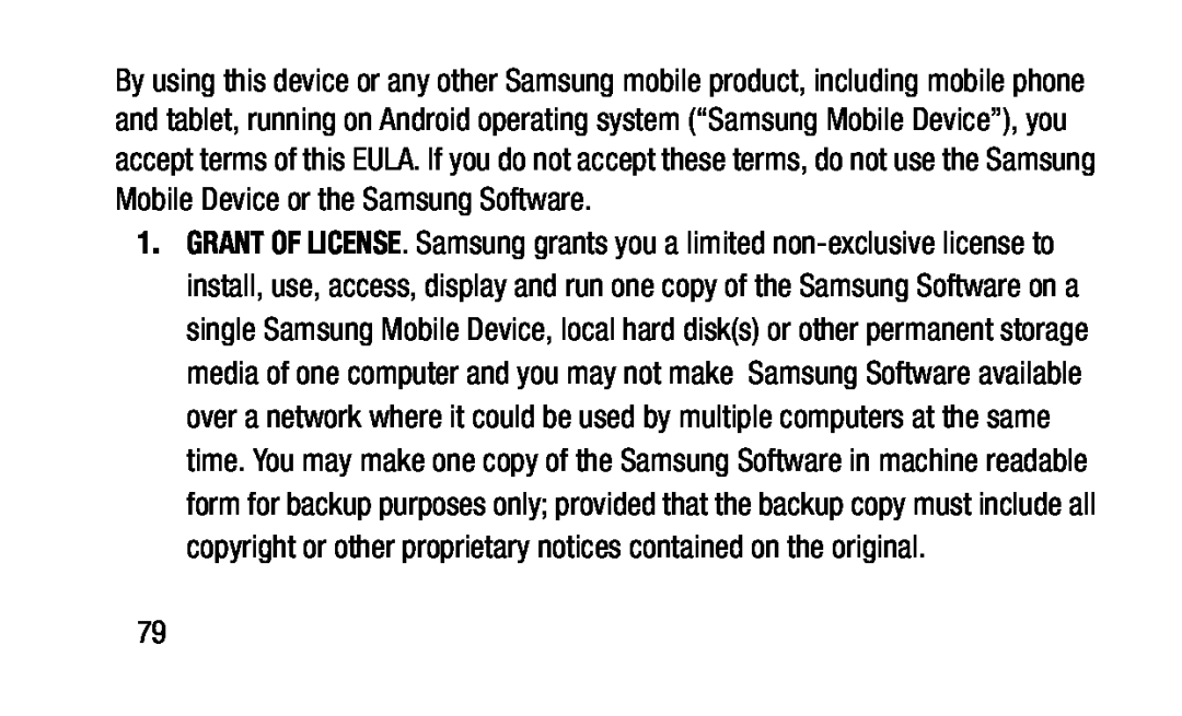 GRANT OF LICENSE Galaxy Note Pro 12.2 Wi-Fi