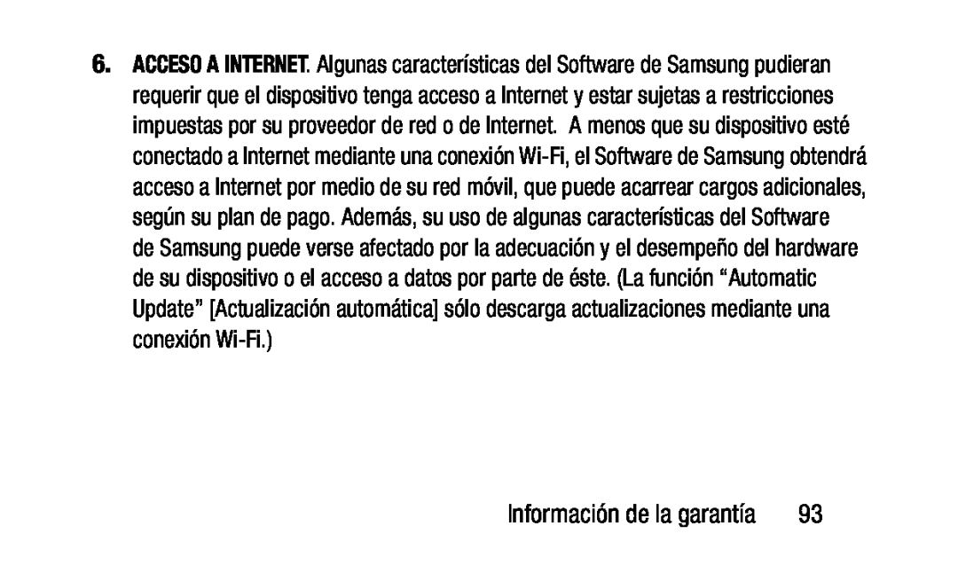 Información de la garantía Galaxy Note Pro 12.2 Wi-Fi