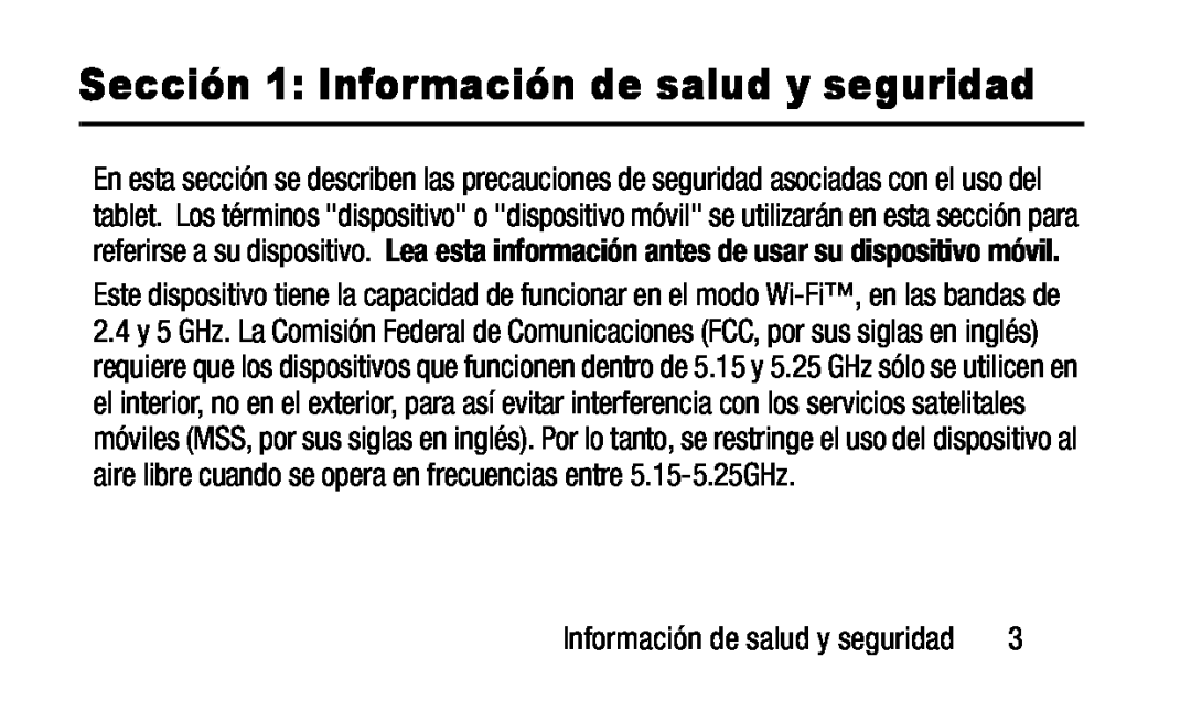 Información de salud y seguridad Galaxy Note Pro 12.2 Wi-Fi