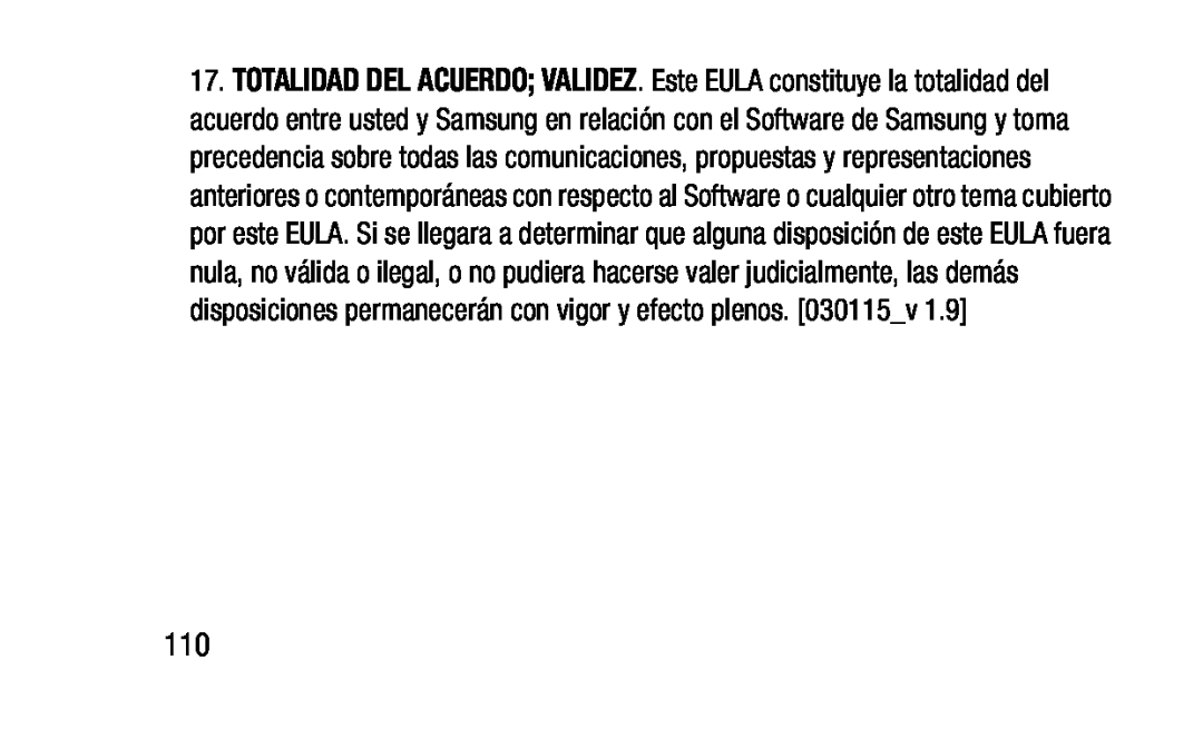 TOTALIDAD DEL ACUERDO; VALIDEZ Galaxy Note Pro 12.2 Wi-Fi