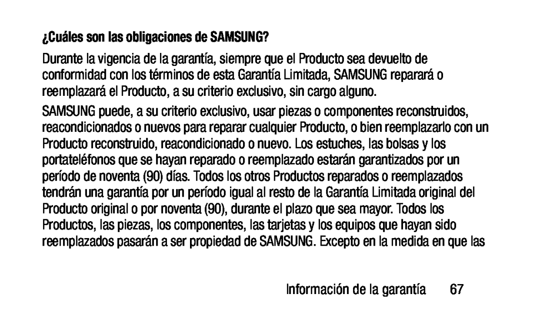 ¿Cuáles son las obligaciones de SAMSUNG Galaxy Note Pro 12.2 Wi-Fi