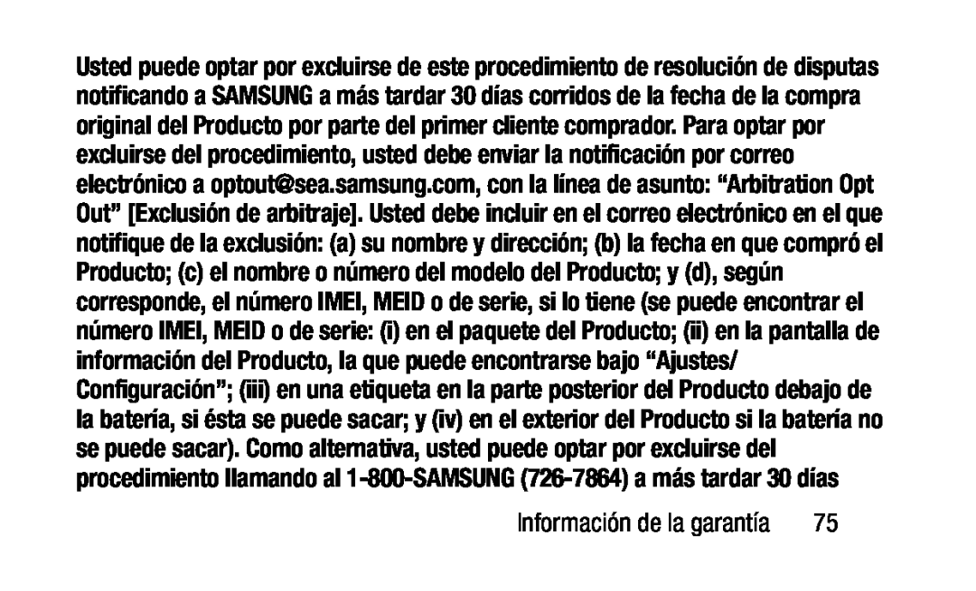 Información de la garantía