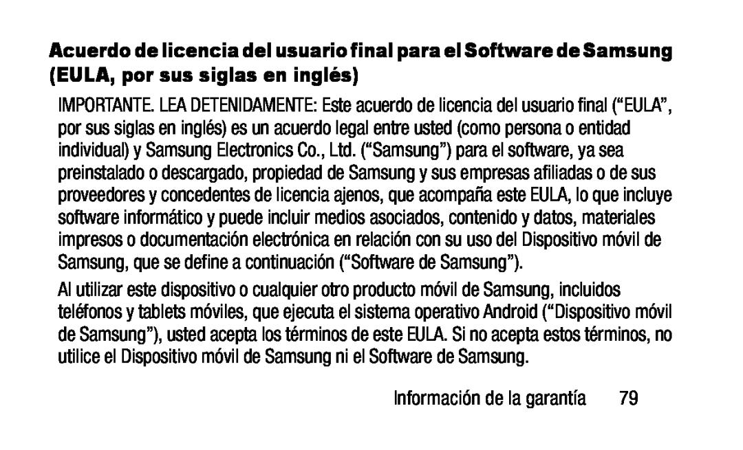 Información de la garantía Galaxy Note Pro 12.2 Wi-Fi