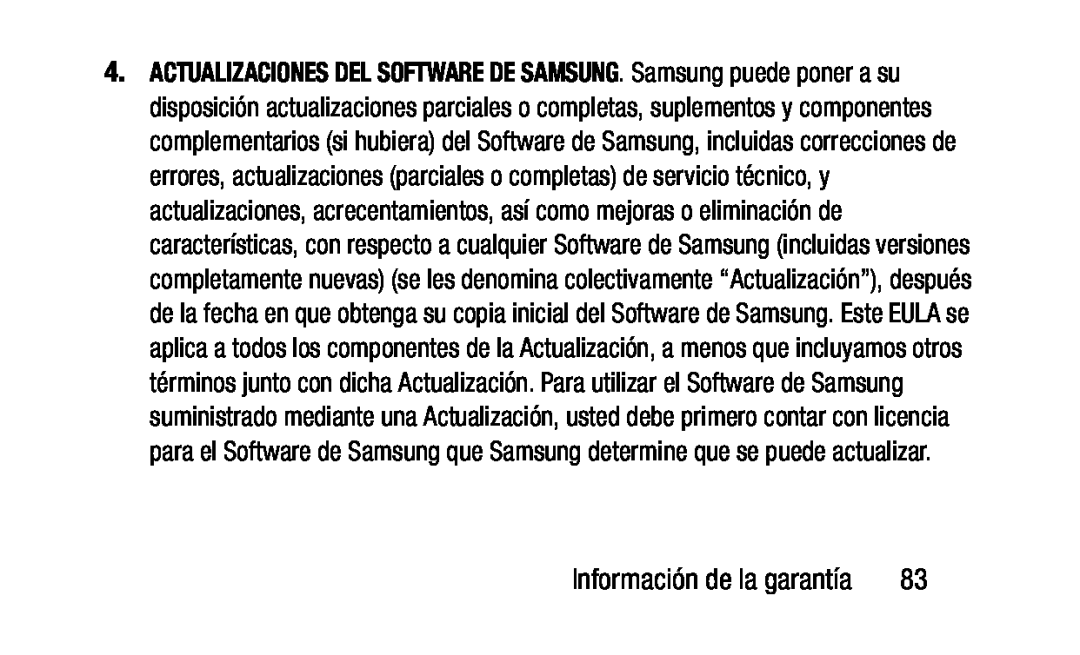 Información de la garantía Galaxy Note Pro 12.2 Wi-Fi