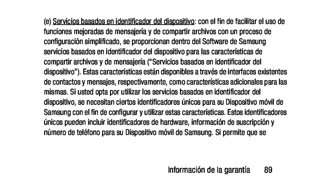 Información de la garantía