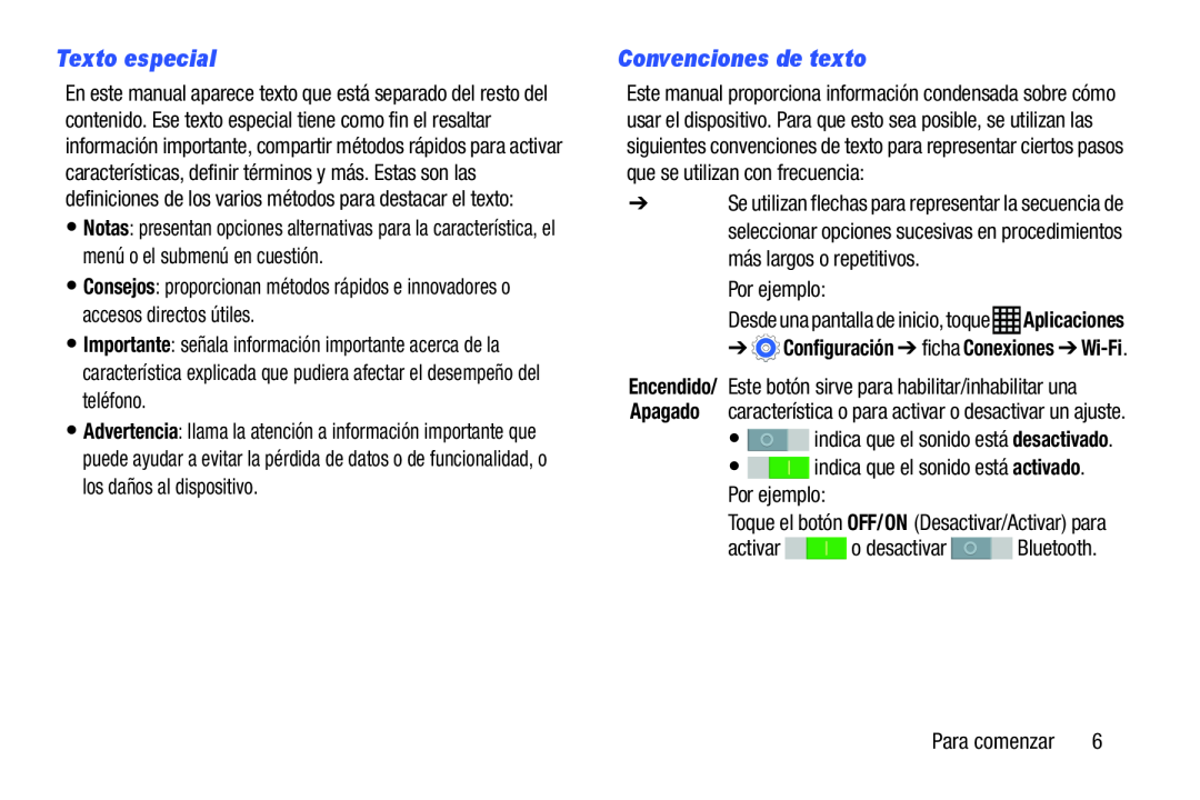 Convenciones de texto Galaxy Note Pro 12.2 Wi-Fi