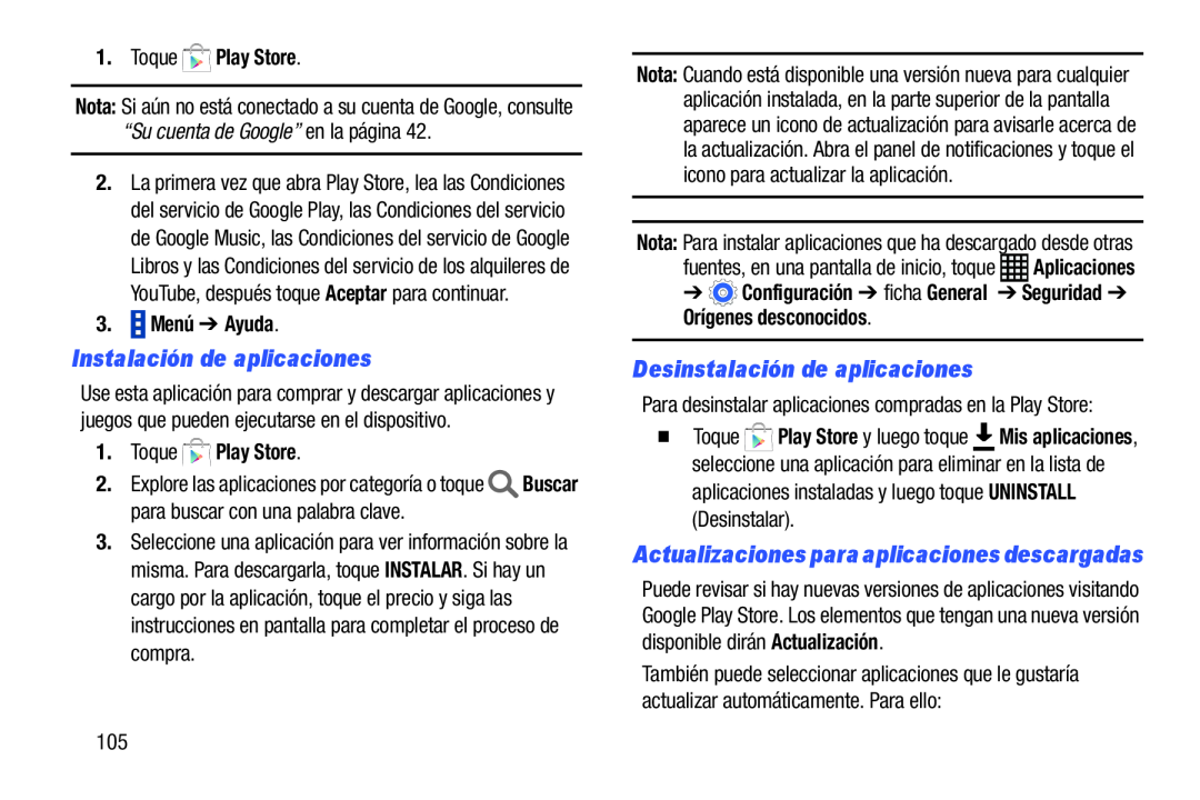 Instalación de aplicaciones Galaxy Note Pro 12.2 Wi-Fi