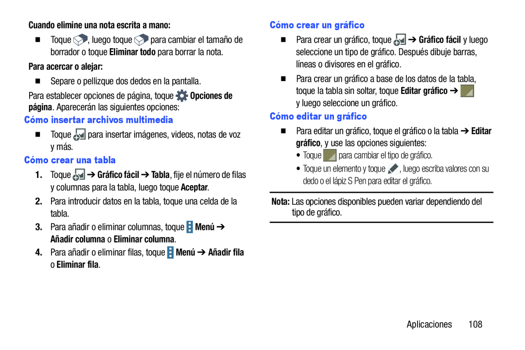 Cómo crear un gráfico Galaxy Note Pro 12.2 Wi-Fi