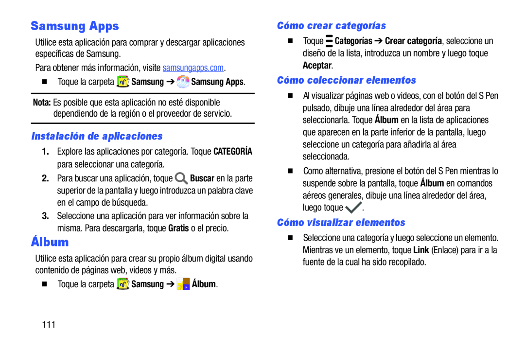 Cómo coleccionar elementos Galaxy Note Pro 12.2 Wi-Fi