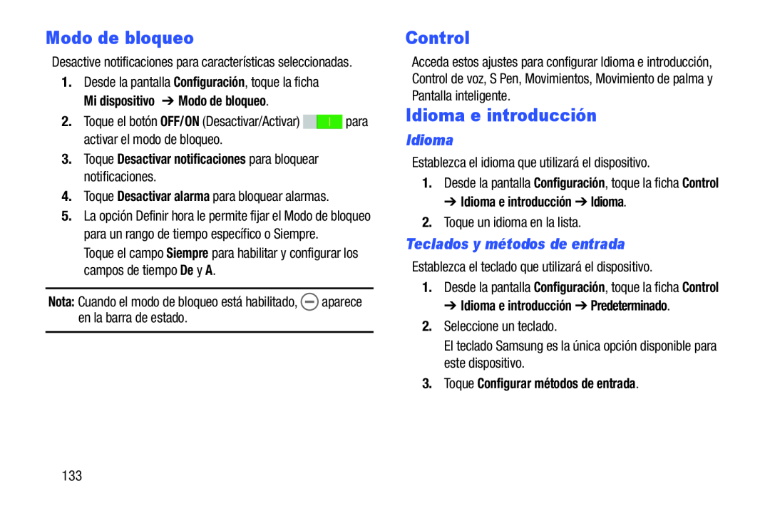 Idioma e introducción Galaxy Note Pro 12.2 Wi-Fi