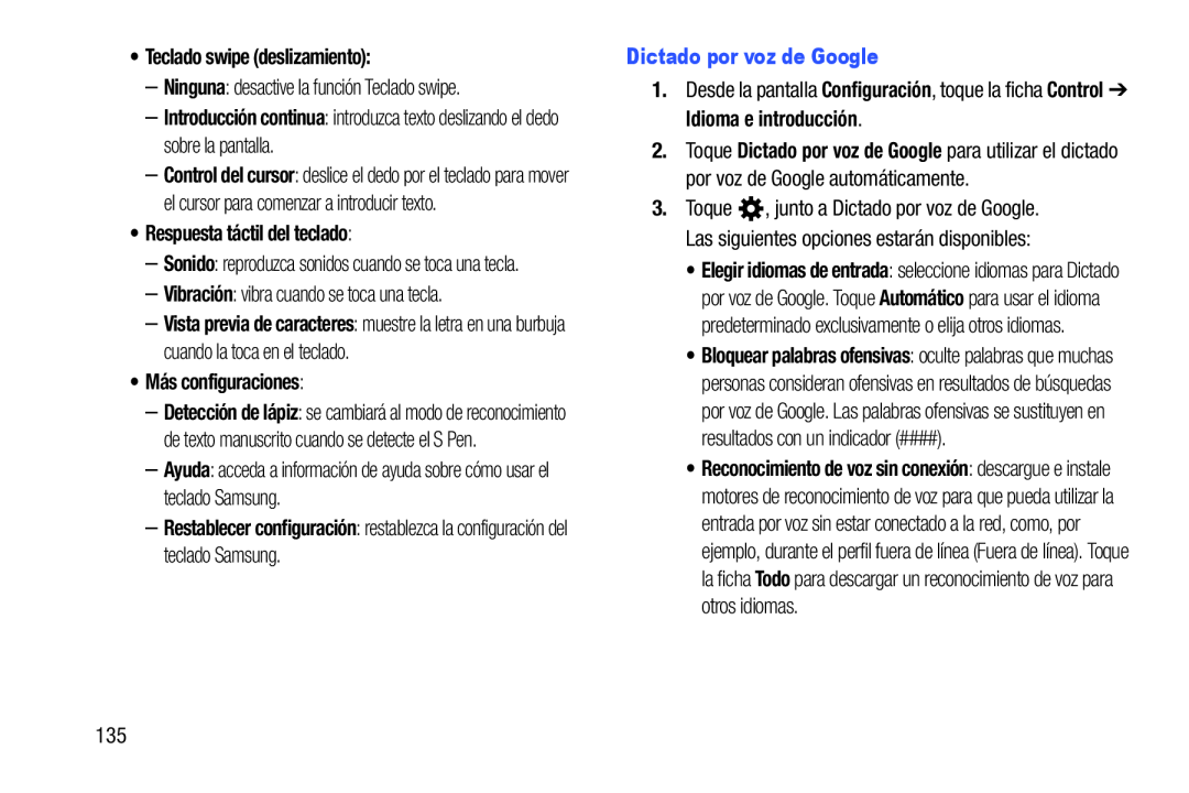 –Restablecer configuración: restablezca la configuración del teclado Samsung Galaxy Note Pro 12.2 Wi-Fi