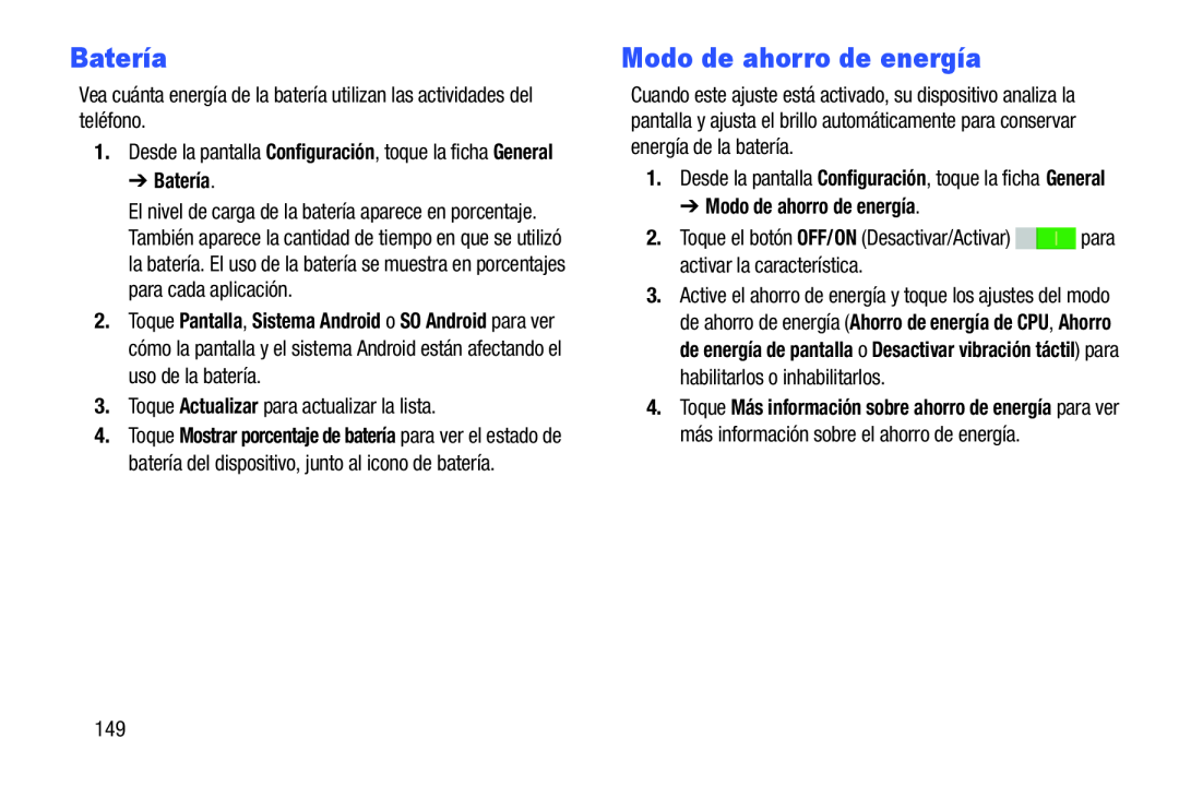 Modo de ahorro de energía