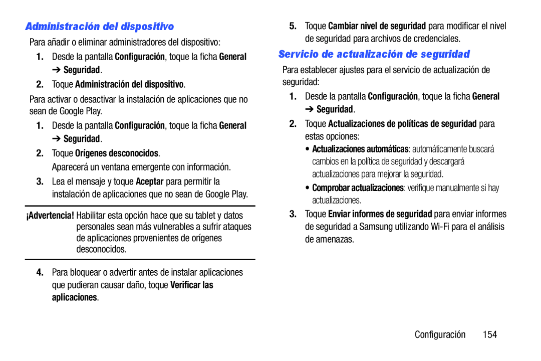 Administración del dispositivo Galaxy Note Pro 12.2 Wi-Fi