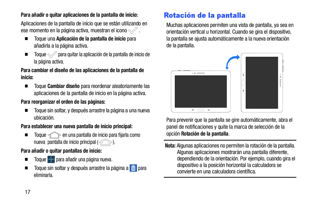 Rotación de la pantalla Galaxy Note Pro 12.2 Wi-Fi