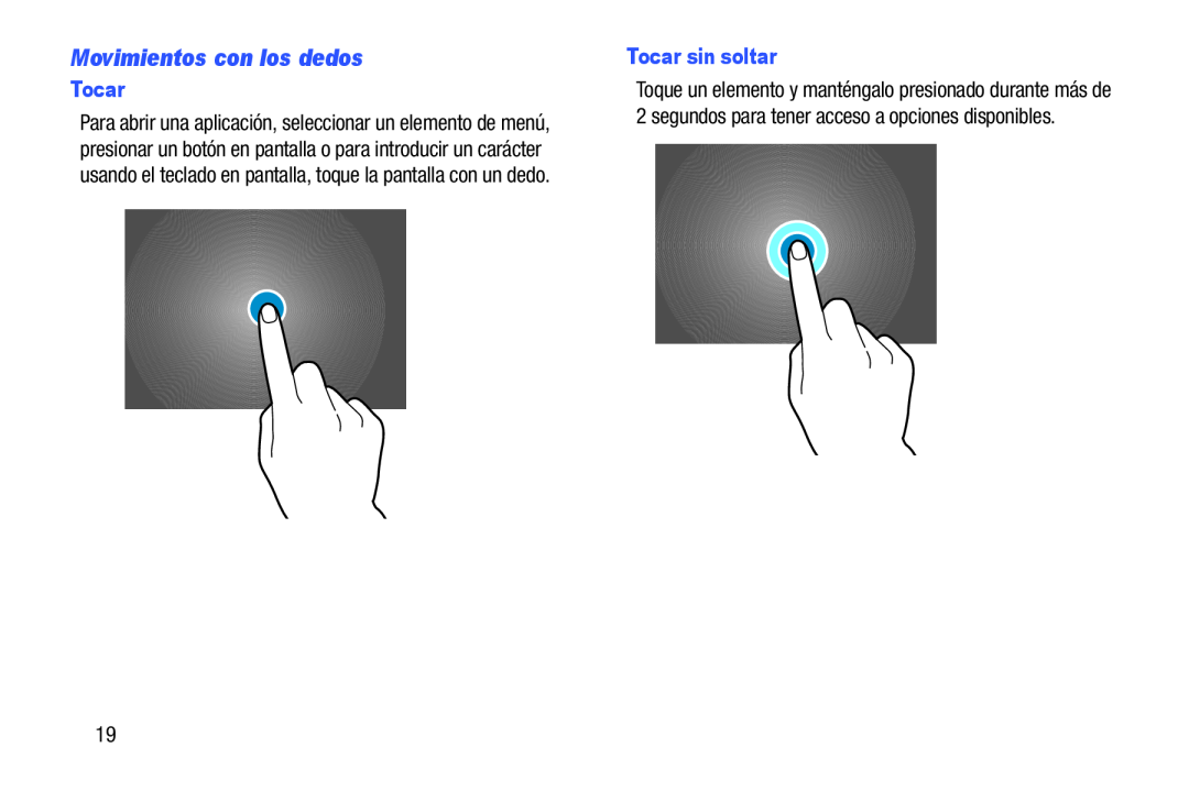 Movimientos con los dedos Galaxy Note Pro 12.2 Wi-Fi