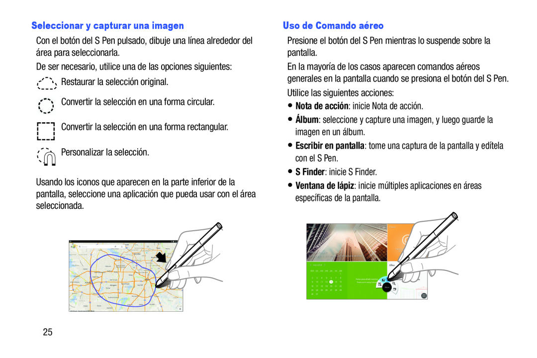 Seleccionar y capturar una imagen Galaxy Note Pro 12.2 Wi-Fi