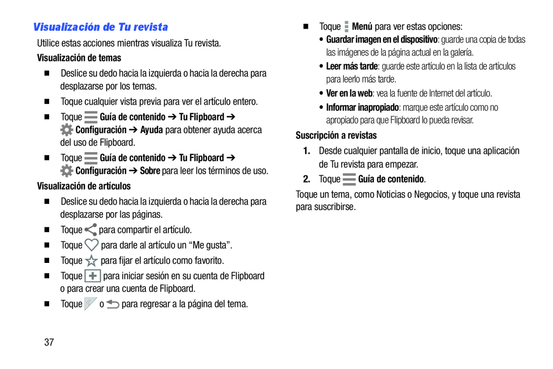 Visualización de Tu revista Galaxy Note Pro 12.2 Wi-Fi