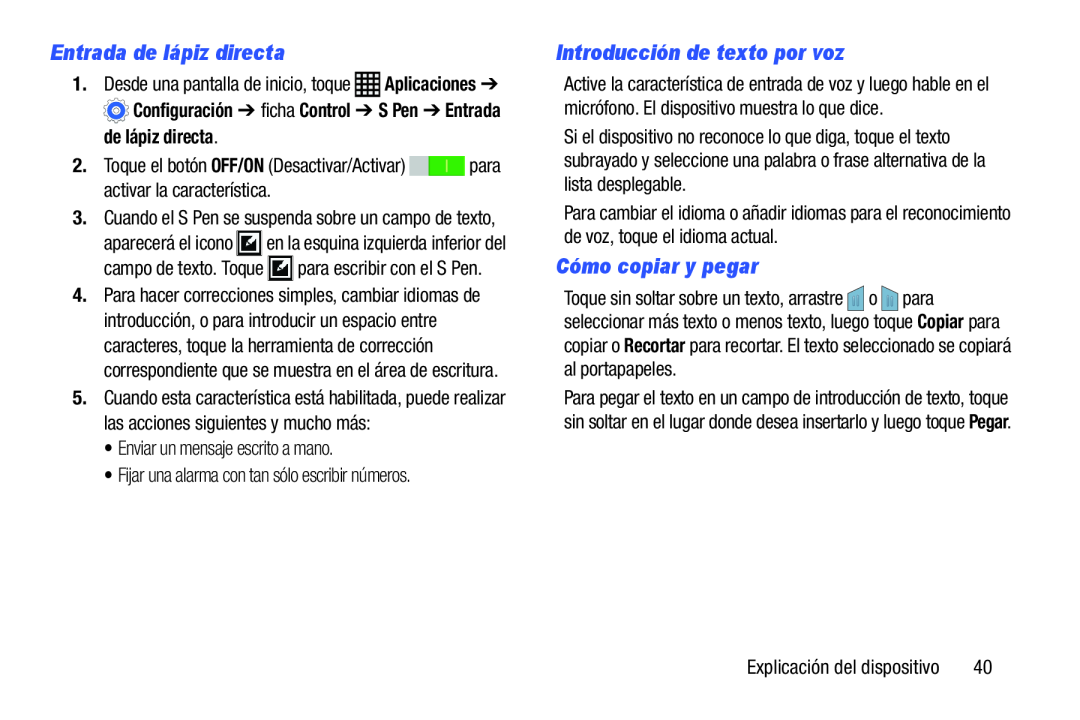 Cómo copiar y pegar Galaxy Note Pro 12.2 Wi-Fi