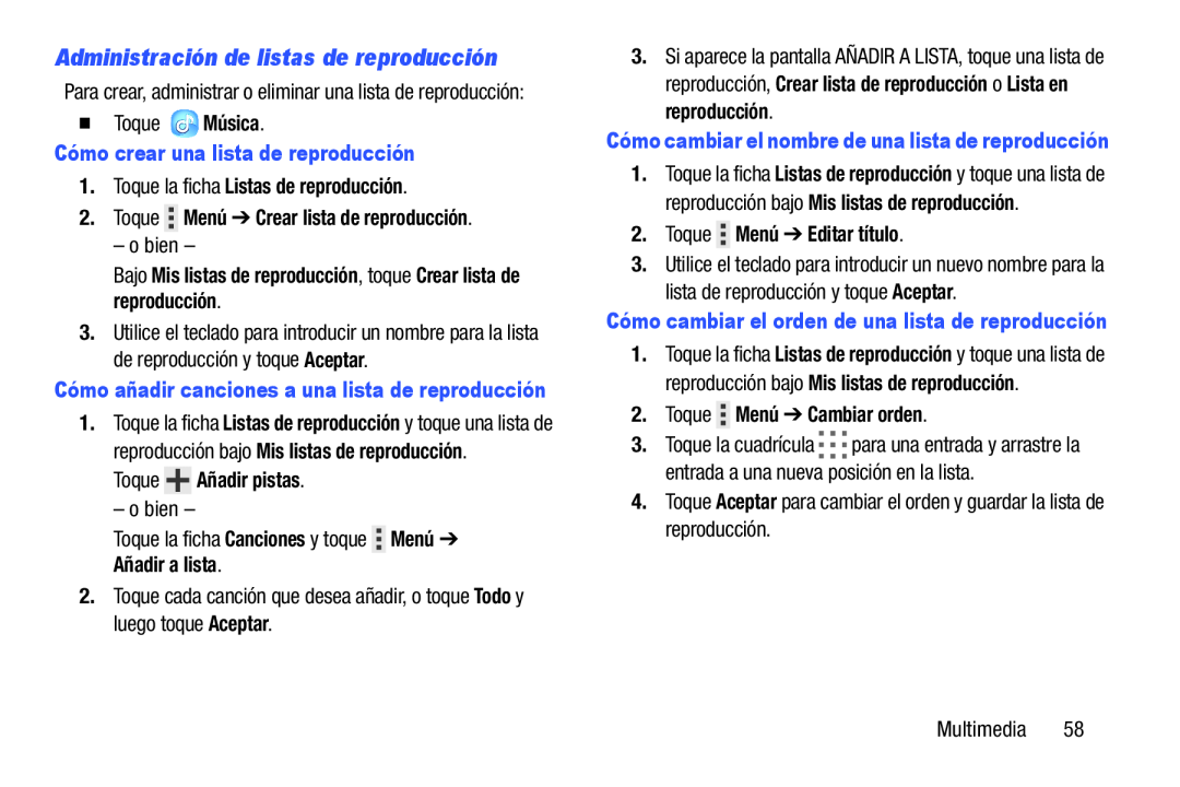 Administración de listas de reproducción Galaxy Note Pro 12.2 Wi-Fi